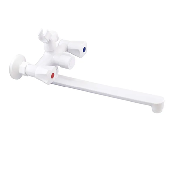 Змішувач для ванни Plamix Omega-140 Euro Білий (без шланга та лійки) (PM0648) PM0648 фото