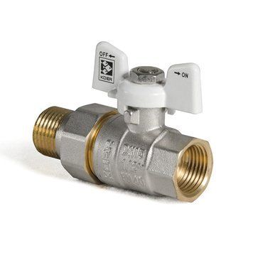 Кран з американкою прямий 1/2 Koer KR.227.W Білий метелик (KR0015) KR0015 фото