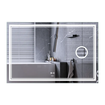Дзеркало Mixxus Premium Quadro MR20-100x70 (Led Touch, Anti-fog, димер, лінза) (MP6622) MP6622 фото