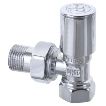 Кран для рушникосушки кутовий 1/2 Koer KR.531 Хром (KR3073) KR3073 фото