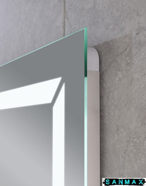 Дзеркало Mixxus Light MR01-70x50 (годинник, Led-підсвітка, антизапотівання) (MI6000) MI6000 фото