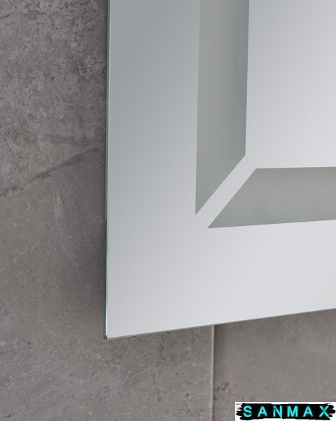 Дзеркало Mixxus Light MR01-70x50 (годинник, Led-підсвітка, антизапотівання) (MI6000) MI6000 фото
