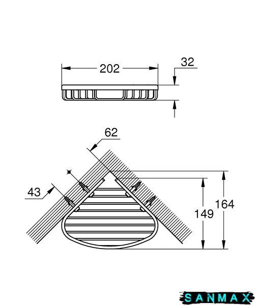 Поличка-решітка Grohe Bau Cosmopolitan Neutral (40664001) 40664001 фото