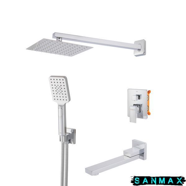 Вбудована душова система Haiba Kubus 009 Inner Хром (HB3951) HB3951 фото