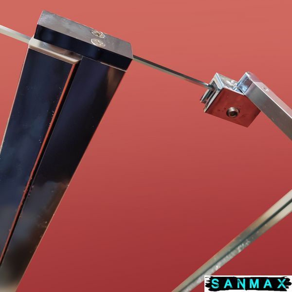 Шторки скляні на ванну Koer SR BS04-95x140-TR-01 прозоре скло 6мм, хром (KR5403) KR5403 фото