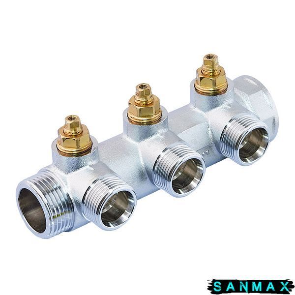 Колектор вентильний з адаптером Koer KR.1127-3 - 1"x3 - 3/4 Ways (євроконус-площина) (KR4947) KR4947 фото