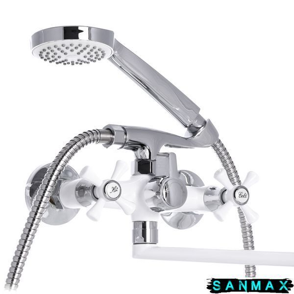 Змішувач для ванни Mixxus Omega 140 Білий (MI2768) MI2768 фото