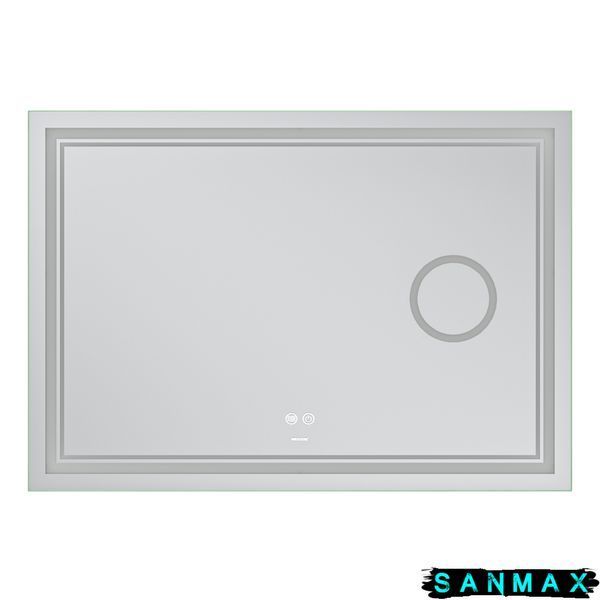 Дзеркало Mixxus Premium Quadro MR20-100x70 (Led Touch, Anti-fog, димер, лінза) (MP6622) MP6622 фото