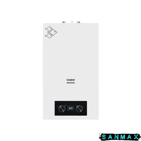 Газова колонка Koer KWH.G0110 Білий димохідна 10 л/хв Біла (KR5553) KR5553 фото