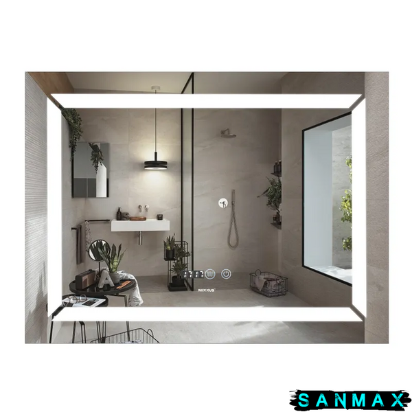 Дзеркало Mixxus Light MR01-70x50 (годинник, Led-підсвітка, антизапотівання) (MI6000) MI6000 фото