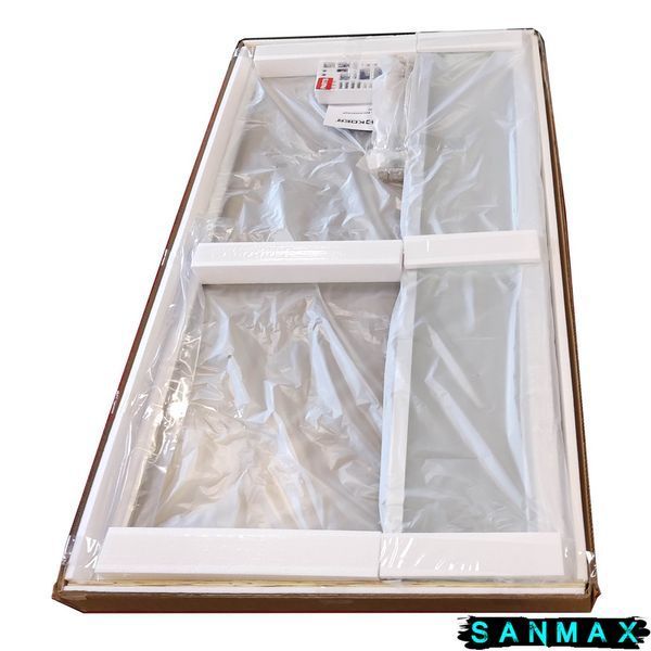 Шторки скляні на ванну Koer SR BS04-95x140-TR-01 прозоре скло 6мм, хром (KR5403) KR5403 фото
