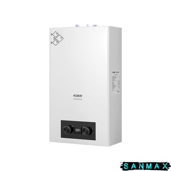 Газова колонка Koer KWH.G0110 Білий димохідна 10 л/хв Біла (KR5553) KR5553 фото
