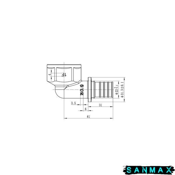 Кутник перехідний з ВР Koer KA.L10F-25 - 25(3.5mm) x 1"F (KR4879) KR4879 фото