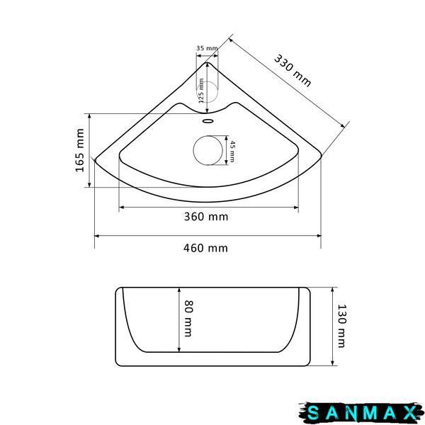 Умивальник накладний Vbi Fano Білий VBI-015612 фото