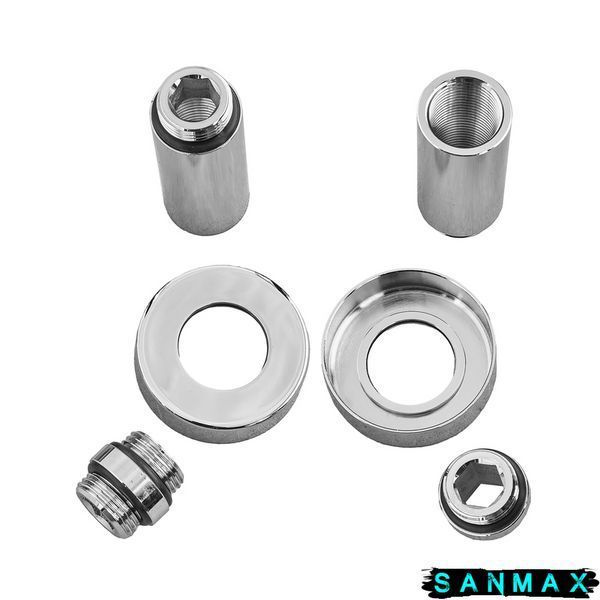 Комплект подовжувачів Koer KF.SET.06MF 1/2Fx1/2M Хром (KR5849) KR5849 фото