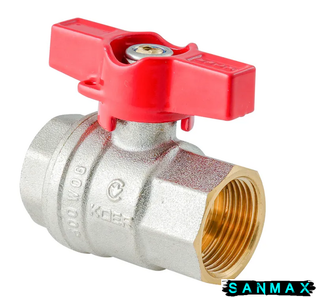 Кран кульовий 1 БГГ Вода Koer Extreme KE.217-25 Червоний метелик (KR5758) KR5758 фото