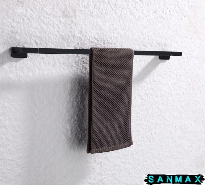 Тримач для рушників одинарний Koer AS-0109-1-05 648мм колір чорний (KR6186) KR6186 фото