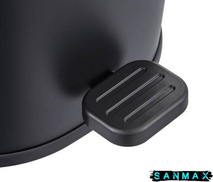 Відро для сміття з плавним закриттям овальне Zerix Prime-TC0105 Чорний 5л колір чорний (ZX5902) ZX5902 фото