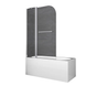 Шторки скляні на ванну Koer SR BS04-95x140-TR-01 прозоре скло 6мм, хром (KR5403) KR5403 фото 1
