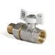 Кран з американкою прямий 1/2 Koer KR.227.W Білий метелик (KR0015) KR0015 фото 1