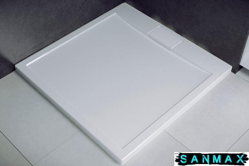 Піддон квадратний Besco Axim UltraSlim 90х90 білий + сифон BAX-90-KW фото