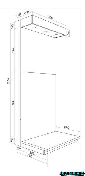 Стенд виставковий Mixxus Premium для кераміки графіт з кріпл. та лого (MI7007) MI7007 фото