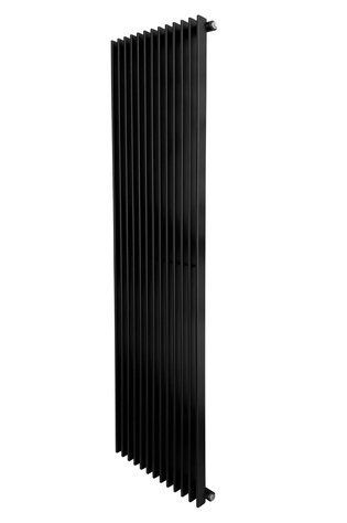 Вертикальний дизайнерський радіатор опалення Arttidesing Pesaro 13/1800/470/50 чорний матовий PE.13.180.47.5.B фото