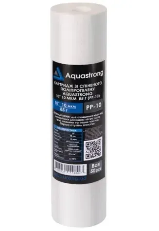 Картридж поліпропіленовий Aquastrong 10&rdquo; 10 мкм 85 г (PP-10) PP-10 фото