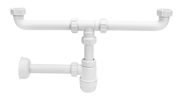 Сифон для умивальника без зливу подвійний (5/4х32) HC2+PIPE HC2+PIPE фото