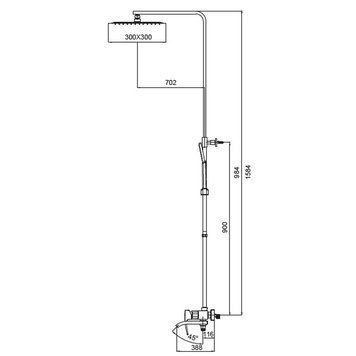 Душова система зі змішувачем Koer KB-56007-07 Графіт (KR5160) KR5160 фото