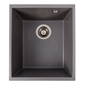 Гранітна мийка для кухні Valeso Roxy 3744 матова Сірий Мусон SP000047220 фото
