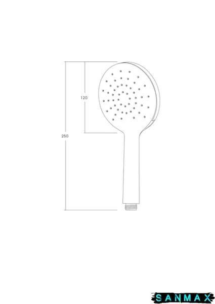Лійка ручна для душу PERLA Diana Чорного кольору PSF1003B PSF1003B фото