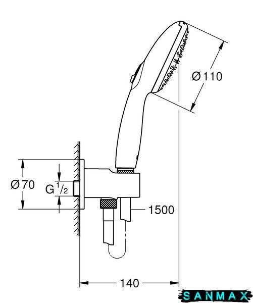 Душовий набір Grohe Tempesta 110, 2 режими (26406003) 26406003 фото