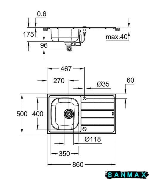 Комплект кухонної мийки і змішувача Grohe K200 (31562SD1) 31562SD1 фото