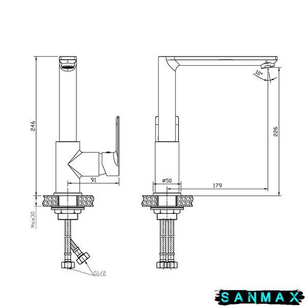 Змішувач для кухні на гайці Haiba Alex 018 (HB0890) HB0890 фото