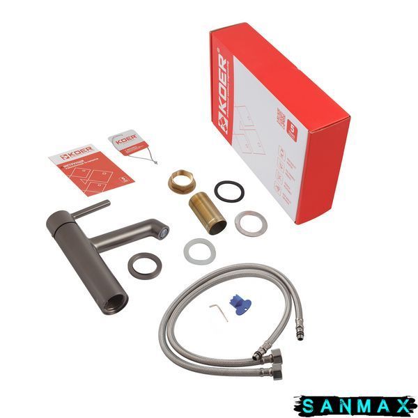 Змішувач для умивальника Koer KB-10029-07 Графіт (KR5495) KR5495 фото