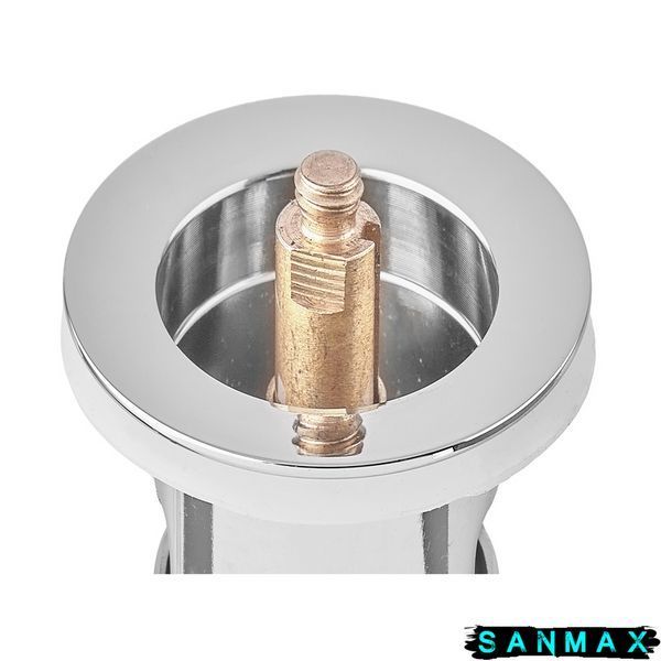 Донний клапан для умивальника з переливом Zerix BV-05 Хром (ZX6022) ZX6022 фото