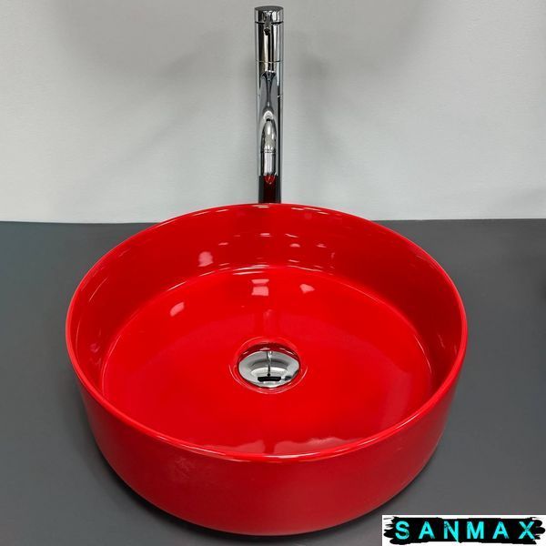 Умивальник Vbi PRATO RED GLOSSY накладний VBI-011416 фото