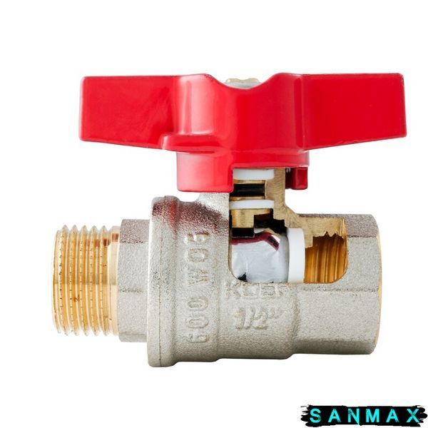 Кран кульовий 1/2 БГШ Вода Koer Extreme KE.218-15 Червоний метелик (KR5759) KR5759 фото