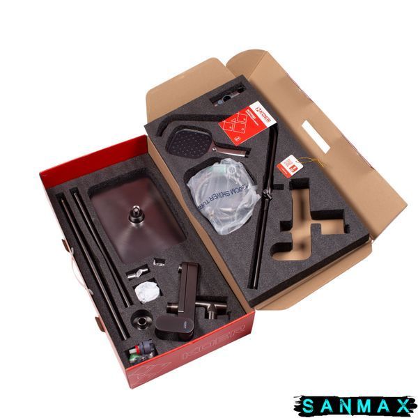 Душова система зі змішувачем Koer KB-56030-07, 3 функції Графіт (KR5429) KR5429 фото