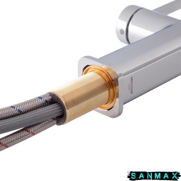 Змішувач для кухні з висувною лійкою Mixxus Premium Hammer 014 Хром (MI6953) MI6953 фото
