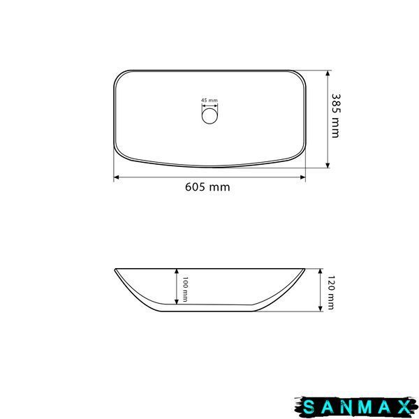 Умивальник накладний Vbi Silvi 60 Білий VBI-015100 фото