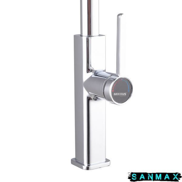 Змішувач для кухні з висувною лійкою Mixxus Premium Hammer 014 Хром (MI6953) MI6953 фото