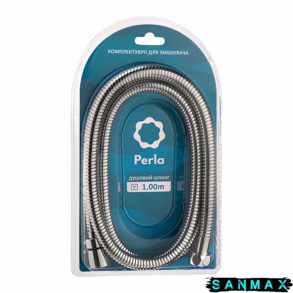 Шланг для душу Perla 100 см Анти- Твист хром блістер (PSS1800) PSS1800 фото