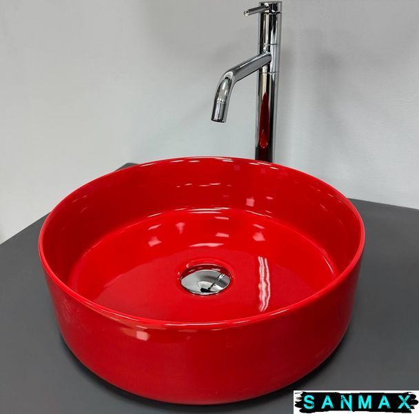 Умивальник Vbi PRATO RED GLOSSY накладний VBI-011416 фото