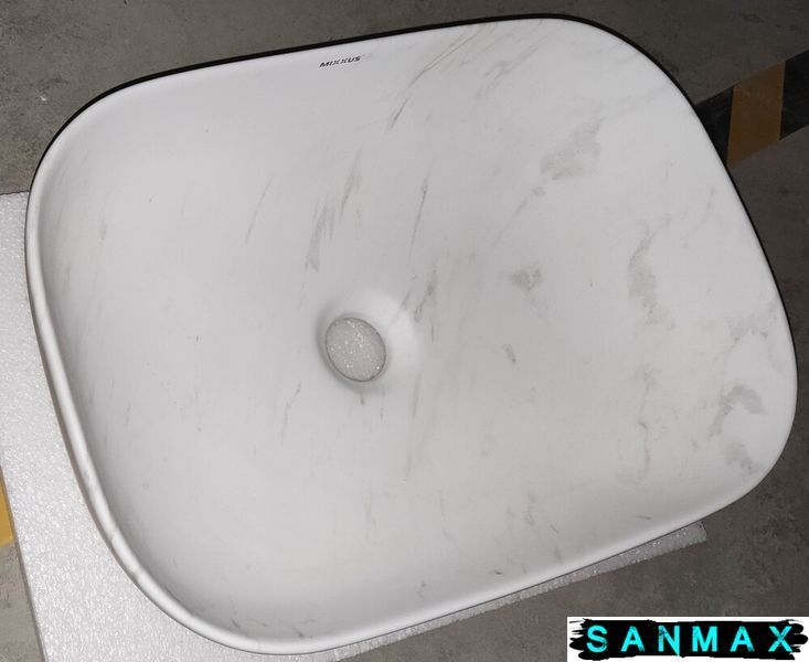 Раковина накладна Mixxus Premium Diverse-0112 Marble 455х325х135mm (MP6543) MP6543 фото
