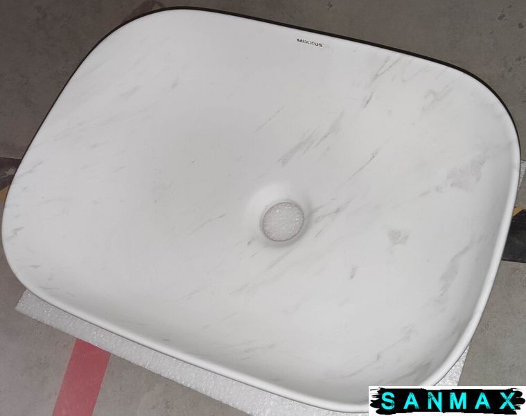 Раковина накладна Mixxus Premium Diverse-0112 Marble 455х325х135mm (MP6543) MP6543 фото
