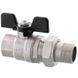 Кран з американкою Roho 1/2" ВЗ прямий, метелик чорний R105-050B (RO0110) (20/80) RO0110 фото 1