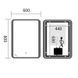 Дзеркало Mixxus Premium Olivary MR19-80x60-Reverse (Led Touch, Anti-fog, димер (3-6,5kK)) (MP6628) MP6628 фото 3
