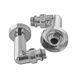 Комплект кранів для рушникосушки кутовий Koer KR.SET.550 - M1/2''xM1/2'' запірний Хром (KR5840) KR5840 фото 3